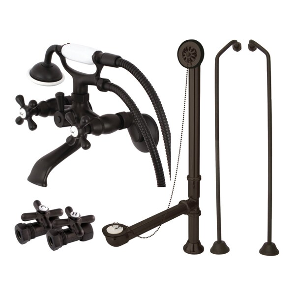 Clawfoot Tub Faucet Packages, Oil Rubbed Bronze, Tub Wall Mount